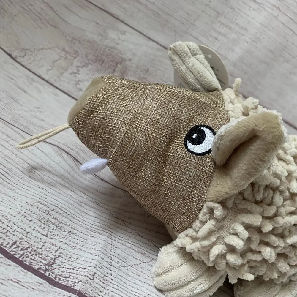 Petlou Warthog Dog Toy with Squeaker and Crinkle Ears Puppy Fetch Toss Play